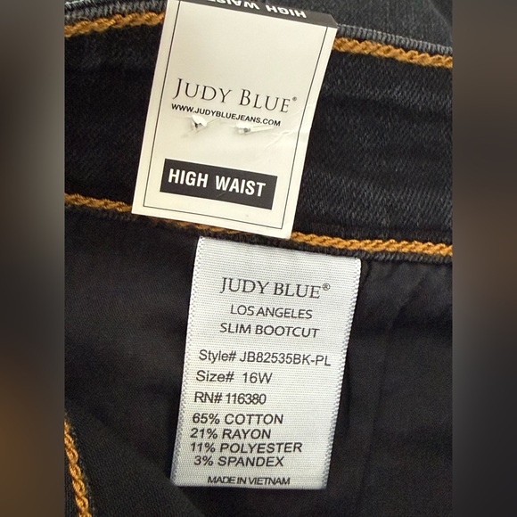 Judy Blue ASHLAND HIGH RISE SLIM BOOTCUT Denim Size 16 - Picture 11 of 15